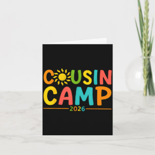 Carte Vacances d'été camp de cousins 2026 créant des sou
