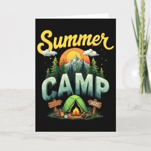 Carte Vacances d'été Camp d'été 2025 Famille assortie G