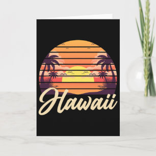 Carte Vacances d'été tropicales hawaïennes Aloha Hi Rétr