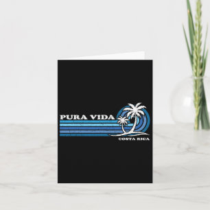 Carte Vacances d'été vintage Rétro Costa Rica Pura Vida