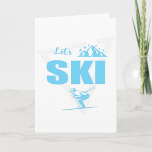 Carte Vacances d'hiver de ski Pente de ski Texte de cont