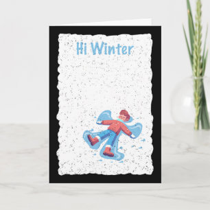 Carte Vacances d'hiver Ski Noël Ski X-mas Skiing Skie