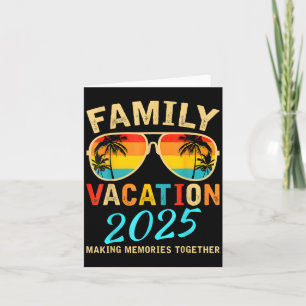 Carte Vacances en famille 2025 Plage Été Correspondant V