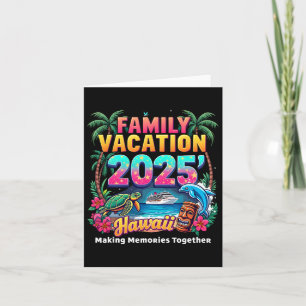 Carte Vacances en famille 2025 Vintage Hawaii Été Assort