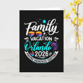 Carte Vacances en famille à Orlando 2026 Plage Vacances  (Fleur jaune)