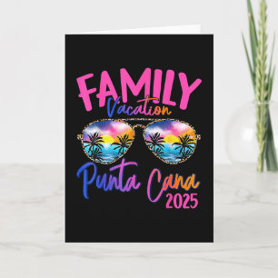 Carte Vacances en famille à Punta Cana 2025 tenue de fêt
