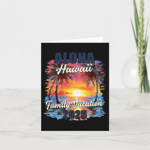 Carte Vacances en famille Aloha Hawaii 2025 Voyage d'été