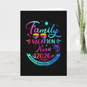 Carte Vacances en famille Kure 2026 Cadeau Palmier