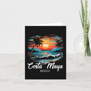 Carte Vacances en famille Retro Sunset Mexique Costa May