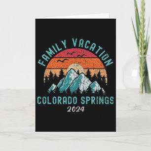 Carte Vacances en famille ski randonnée montagne Colorad