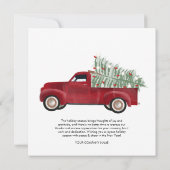 Carte Vacances Entreprise Logo Arbre de Noël (Dos)