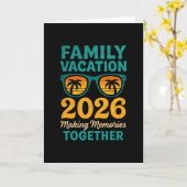 Carte Vacances familiales 2026 Souvenirs de coucher de s (Fleur jaune)