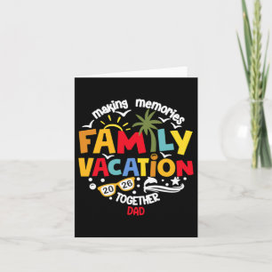 Carte Vacances familiales rétro 2026 Souvenirs de plage