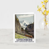 Carte Vacances ferroviaires vintage en Suisse (Fleur jaune)