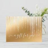 Carte Vacances Gold Icicle Glam Noël (Debout devant)