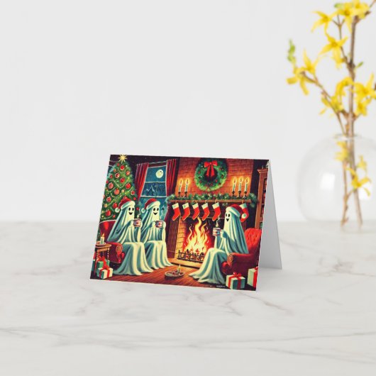 Carte Vacances hantées (Fleur jaune)