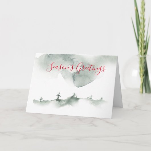 Carte Vacances hiver Watercolor (Devant)