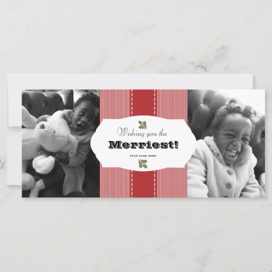 Carte Vacances les plus agréables avec Holly ! (Devant)