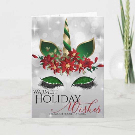 Carte Vacances les plus chaudes souhaits Unicorn magique (Devant)