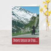 Carte Vacances moto amusantes (Fleur jaune)