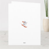 Carte Vacances Mouse Ski mignonne (Dos)
