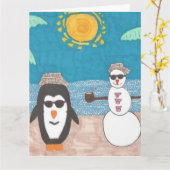 Carte Vacances Noël (Fleur jaune)