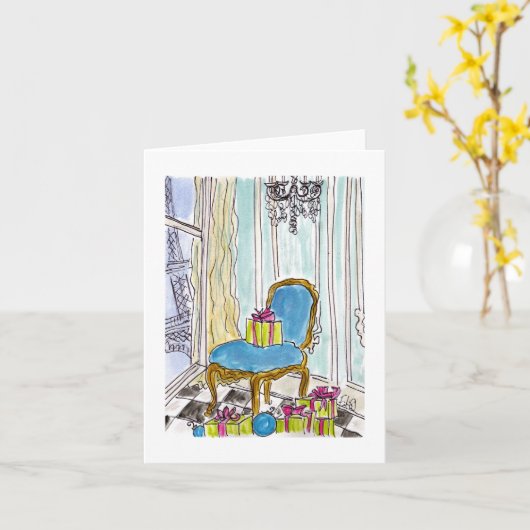 Carte Vacances Parisiennes (Fleur jaune)