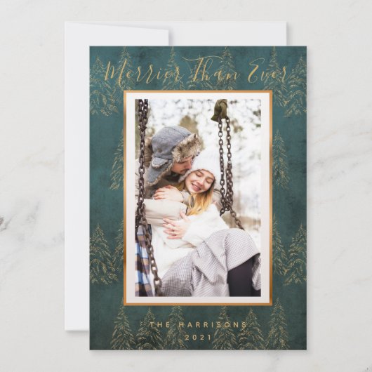 Carte Vacances photo de l'Arbre de Noël Winery Gol (Devant)