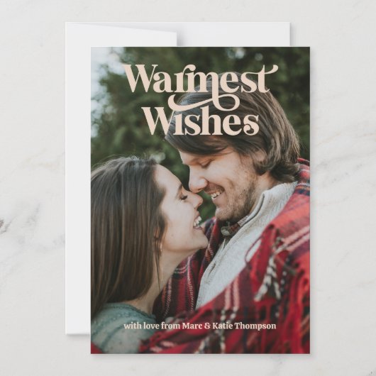 Carte Vacances Photo Magnetic Warmest Wings (Recto)