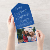 Carte Vacances photo moderne Script Tear away (Déchirure)