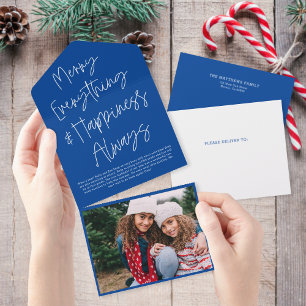 Carte Vacances photo moderne Script Tear away