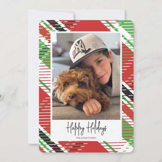 Carte Vacances Photo Plaid (Devant)