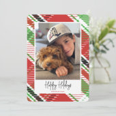 Carte Vacances Photo Plaid (Debout devant)