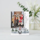 Carte Vacances Photo Vacances Watercolor Gnome (Debout devant)