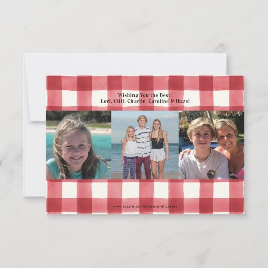 Carte Vacances Photo Vert (Dos)