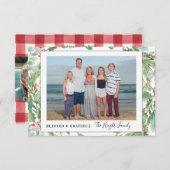 Carte Vacances Photo Vert (Devant / Derrière)