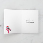 Carte Vacances Plage Animaux-Flamant rose - Joyeux Noël (Intérieur)