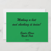 Carte Vacances Plat 5" x 7" (Dos)