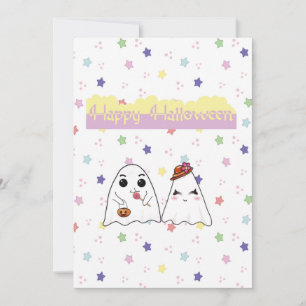 Carte Vacances Plate Halloween Doodween Ghosts