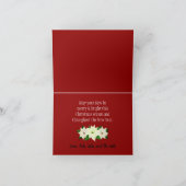 Carte Vacances Poinsettias Blanches (Intérieur)