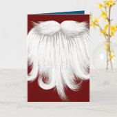 Carte Vacances rouges et bleues de la barbe de Père Noël (Fleur jaune)