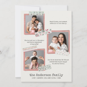 Carte Vacances Scrapbooking Bilan de l'année 3 photos