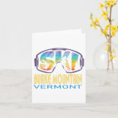 Carte Vacances ski Burke Mountain Vermont (Fleur jaune)