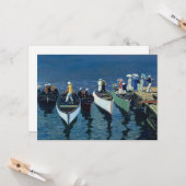 Carte Vacances sur l'Hudson | George Luks (Devant/Arrière en situation)