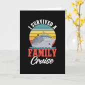 Carte Vacances sur un bateau de croisière J'ai survécu à (Fleur jaune)