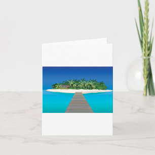 Carte Vacances sur une île tropicale