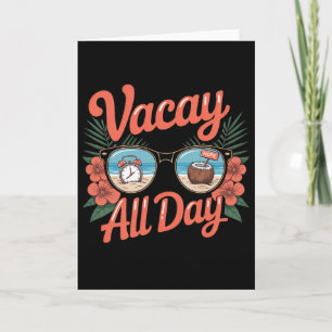 Carte Vacances tout le jour de détente sur la plage Sung