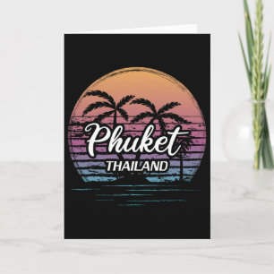 Carte Vacances vintage en Thaïlande Voyage Asie Plage th
