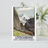 Carte Vacances vintage en train en Suisse (Debout devant)