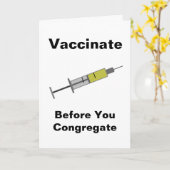 Carte Vacciner avant votre congrégation (Fleur jaune)